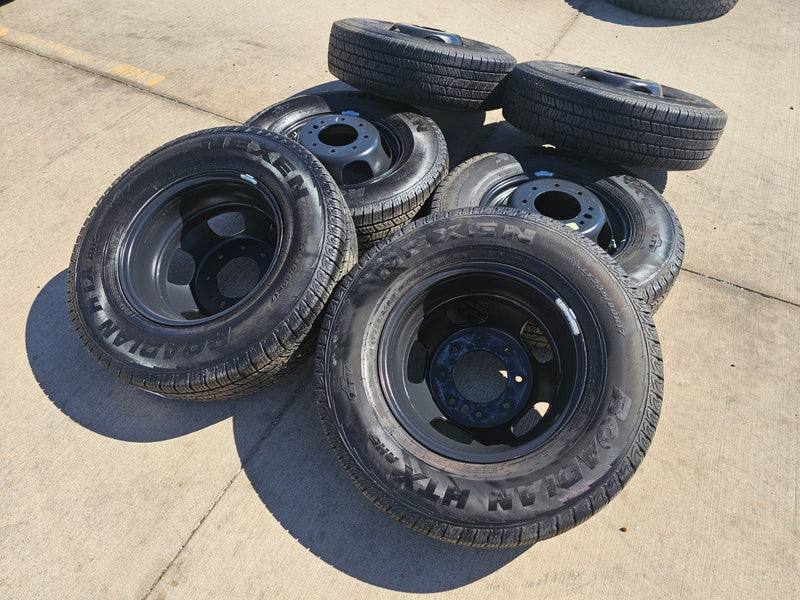 17" Dodge Ram 3500 Dually Laramie 8x200 wheels rims OEM 2703 2704 NEXEN Texas Truck Tire
