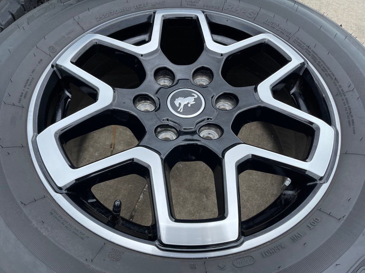 18" Ford Bronco wheels rims black 95213 Ranger tires 2023 2024 2025 2026 NEW Texas Truck Tire