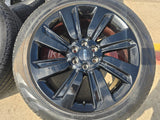22" Lincoln Navigator OEM rims wheels Black Label 95384 10496 tires PIRELLI NEW Texas Truck Tire