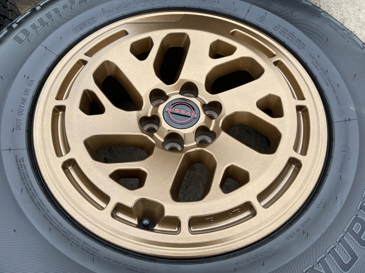17" Nissan Frontier X-PRO OEM Desert Runner BRONZE wheels rims 2025 2026 NEW Texas Truck Tire