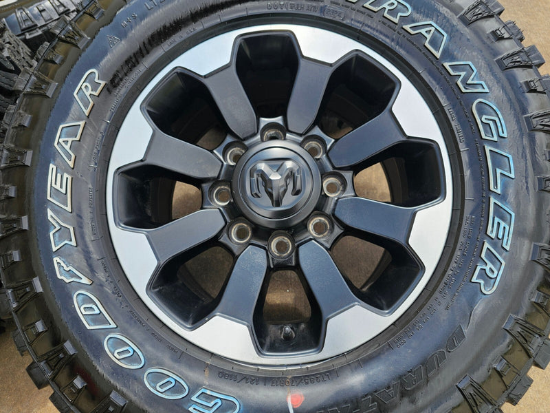 17" Ram 2500 3500 Laramie Power Wagon OEM wheels rims 2599 tires 2024 2025 NEW Texas Truck Tire