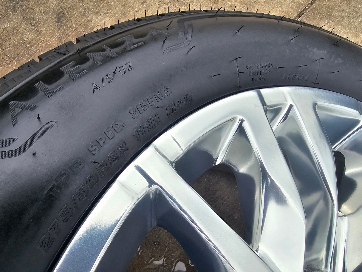 22" GMC Sierra Yukon DENALI Silverado OEM 5921 wheels rims 2024 2025 2026 NEW Texas Truck Tire