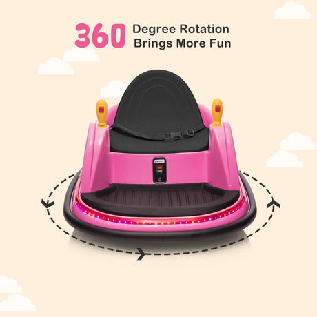 360° Spinning Electric Bumper Car for Kids with Remote Control and MP3 Player