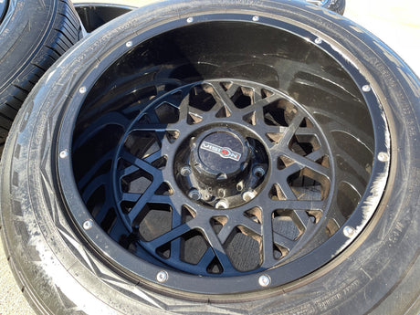 20x12 20" VISION SR599 wheels rims 8x165 8x6.5 Chevy GMC Ram 2500 3500 Texas Truck Tire