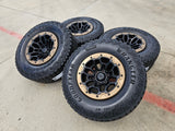 18" Dodge Ram 1500 TRX Beadlock OEM bronze RHO wheels rims 2735 tires 35" NEW Texas Truck Tire