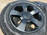 20" Chevy Silverado Tahoe OEM Replica wheels rims black 5651 Texas Truck Tire