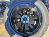 22" Jeep Grand Wagoneer OEM 9298 Obsidian rims wheels RAM 1500 MICHELIN Texas Truck Tire