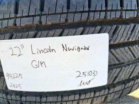 22" Lincoln Navigator OEM 94225 rims wheels BLACK LABEL 2025 2026 MICHELIN NEW Texas Truck Tire