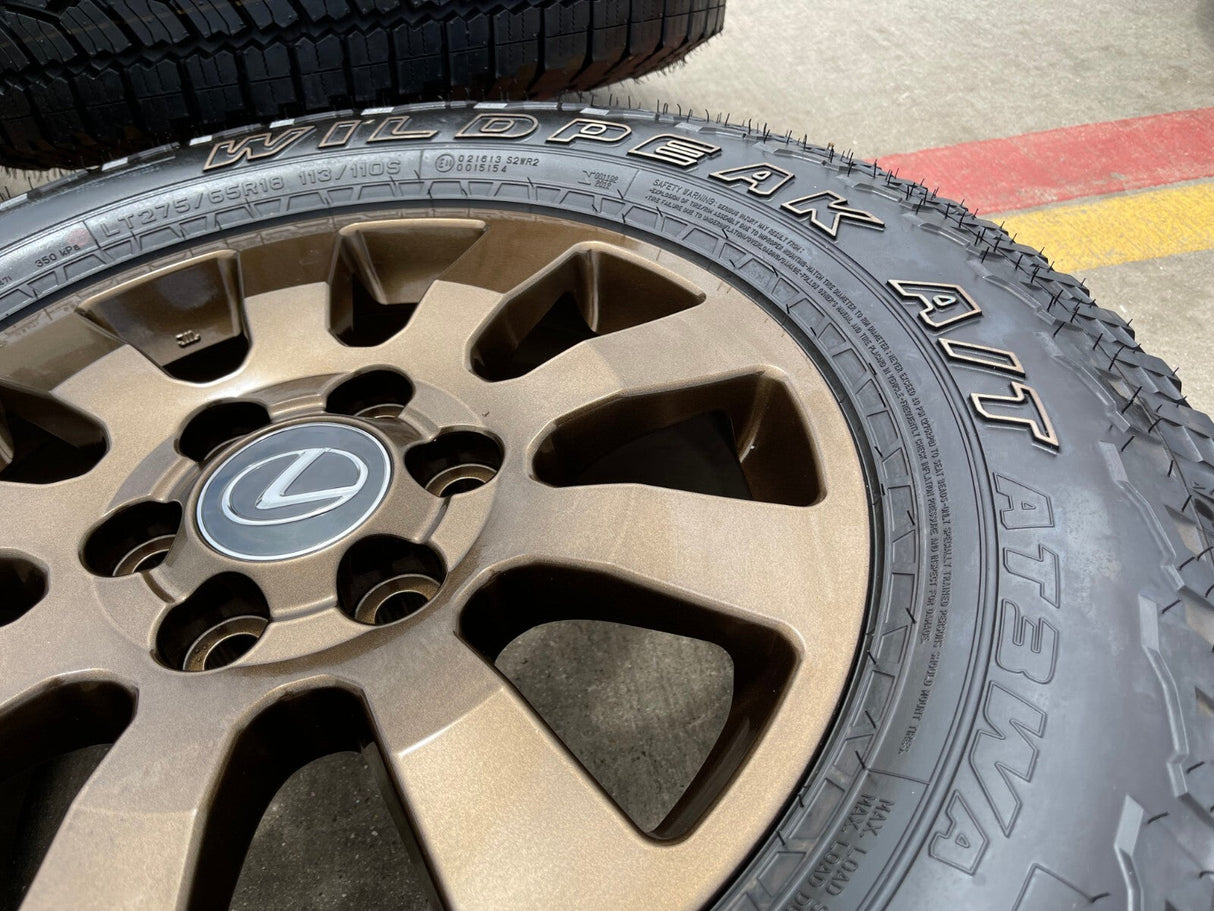 18" Toyota Land Cruiser OEM TRD wheels rims 95952 Tundra Sequoia BRONZE Texas Truck Tire