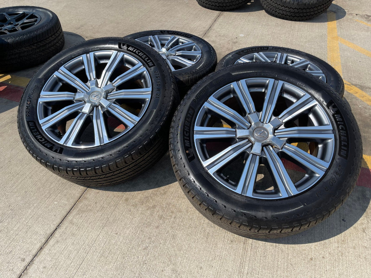21" Lexus LX570 Toyota Land Cruiser OEM 74341 wheels rims 5x150 MICHELIN NEW Texas Truck Tire