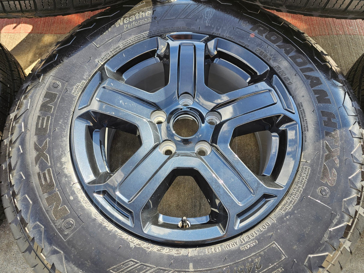 17" Jeep Wrangler Rubicon OEM wheels rims 9216 Gladiator tires NEXEN NEW Texas Truck Tire