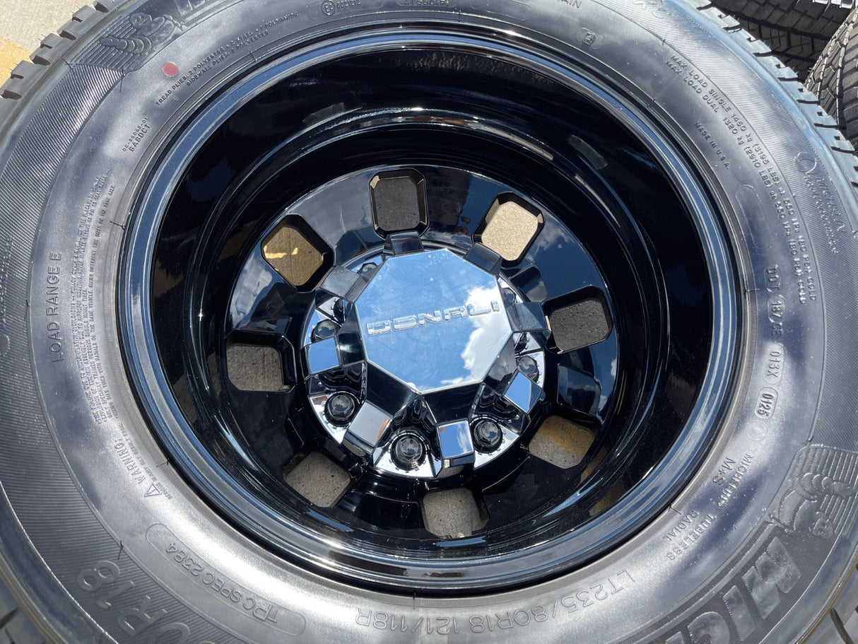 18" GMC Sierra 3500 DENALI Dually rims wheels OEM 8x210 2025 2026 MICHELIN NEW Texas Truck Tire