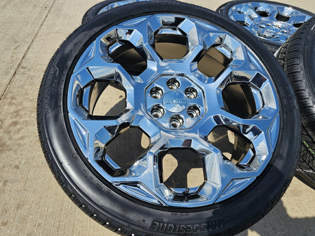 24" GMC Yukon Sierra Tahoe Cadillac Escalade V OEM wheels rims 2025 2026 NEW Texas Truck Tire