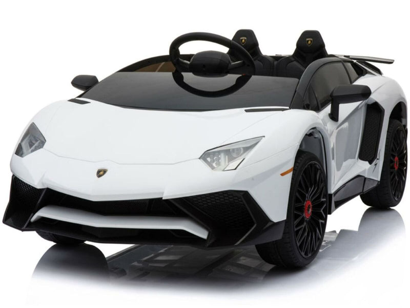 12v White Lamborghini Electric Ride-On Car for Kids with Remote Control