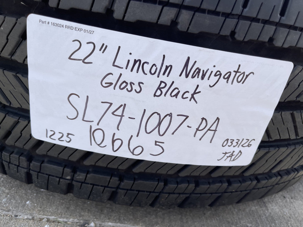22" Lincoln Navigator OEM 10665 rims wheels BLACK LABEL 2025 2026 MICHELIN Texas Truck Tire
