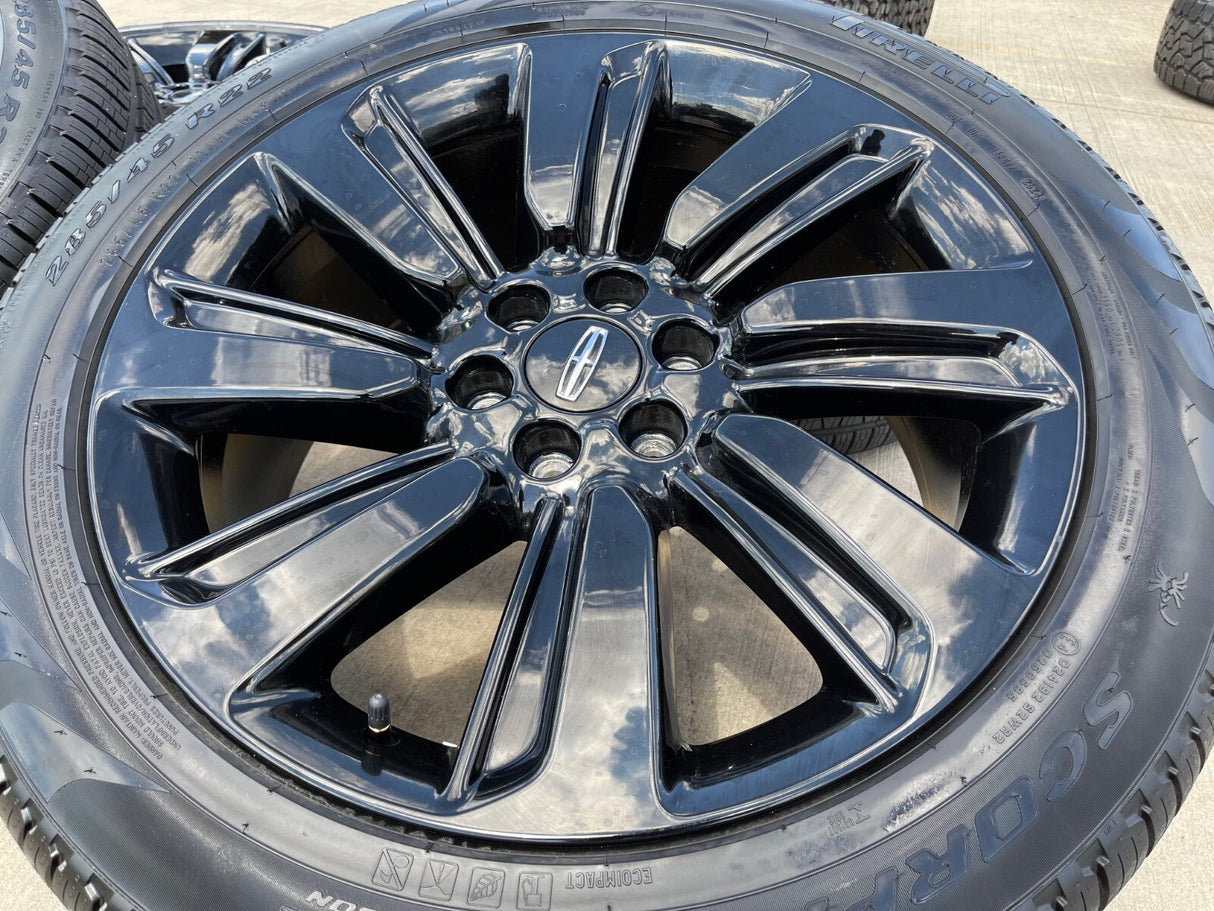 22" Lincoln Navigator OEM rims wheels Black Label 95384 10496 2022 2023 2025 NEW Texas Truck Tire