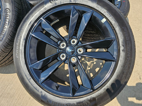 18" Ford Mustang GT OEM BLACK wheels rims PR3C-1007-BA tires 2024 2025 2026 NEW Texas Truck Tire