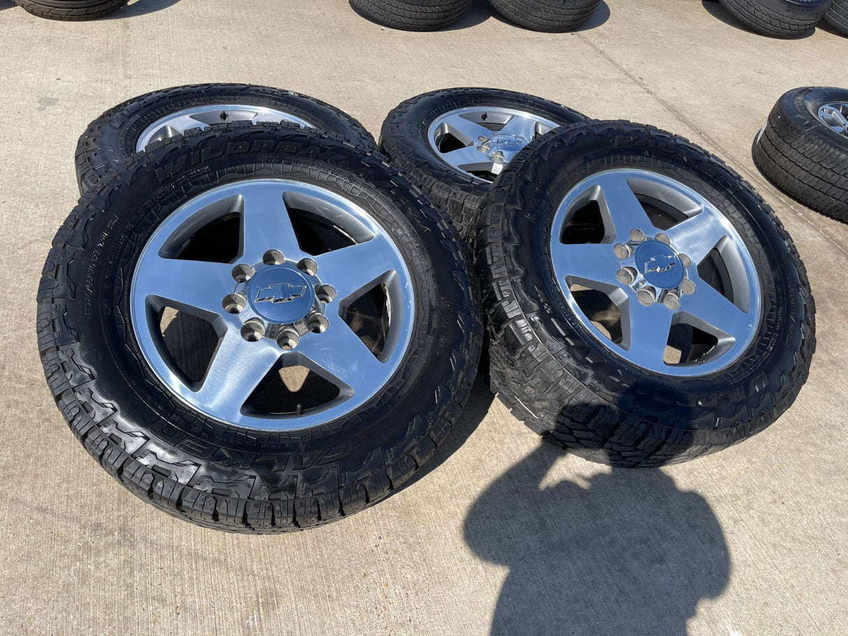 20" Chevy Silverado GMC 2500 OEM 5805 wheels rims tires Texas Truck Tire