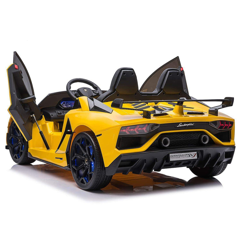 24V 2 SEATS AUTHENTIC LAMBORGHINI AVENTADOR SVJ CHILDREN'S RIDE-ON SPORTS VEHICLE, ILLUMINATION + REMOTE CONTROL