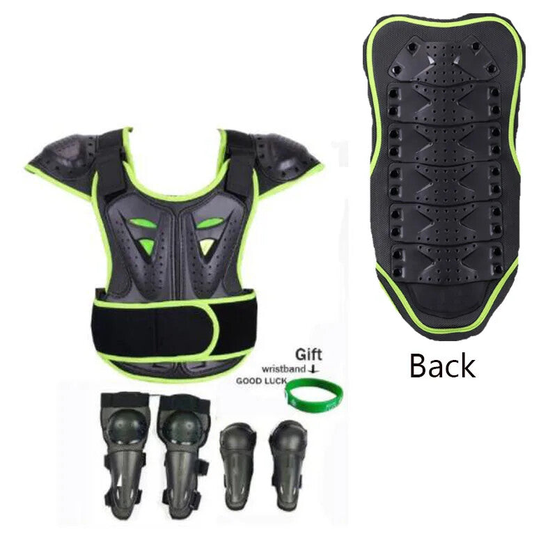 Kids Motocross Body Armor Back Protector Ride-On Horse Toy for Ages 4-15 Years