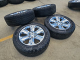 20" Ford F-150 Expedition OEM Lariat rims wheels 10171 tires CHROME NICE SET Texas Truck Tire