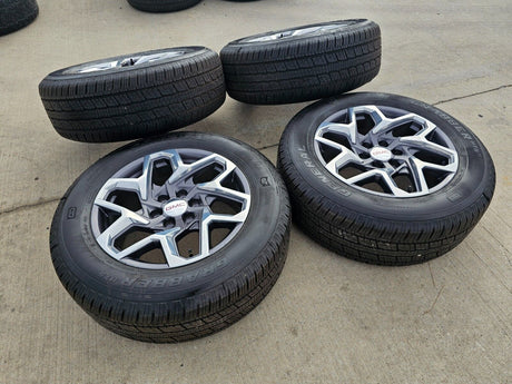 20" GMC Sierra Yukon AT4 Tahoe Silverado OEM wheels rims tires 2022 2023 2024 Texas Truck Tire