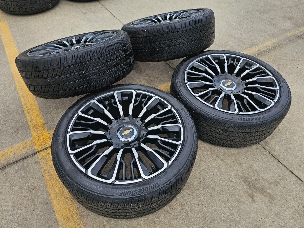 24" Chevy Tahoe Suburban Silverado OEM High Country wheels rims 2025 2026 NEW Texas Truck Tire