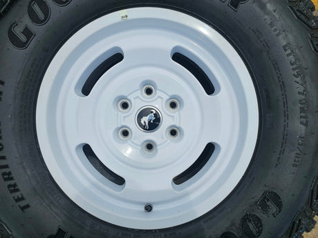 17" Ford Bronco HERITAGE Stroppe Edition 10463 OEM wheels rims white 2025 2026 Texas Truck Tire