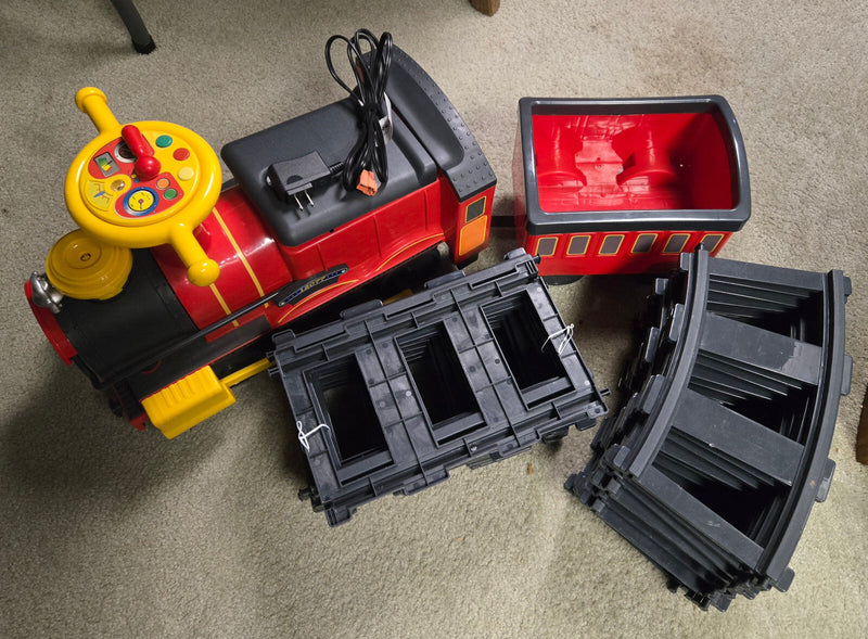 RollPlay Steam Engine Ride-On Toy Open Box Tested and Working