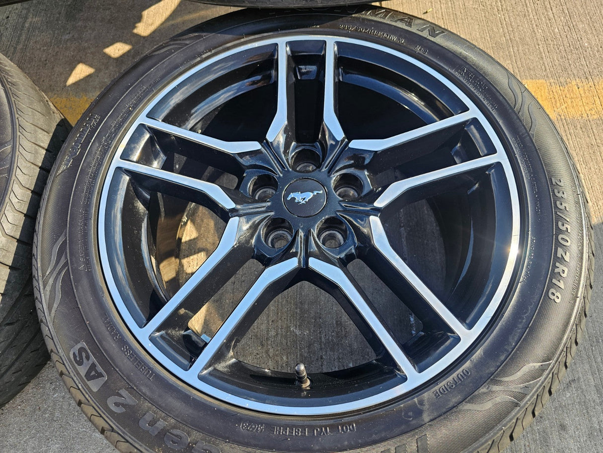 18" Ford Mustang GT OEM BLACK wheels rims 10157 tires 2022 2023 2024 2025 2026 Texas Truck Tire