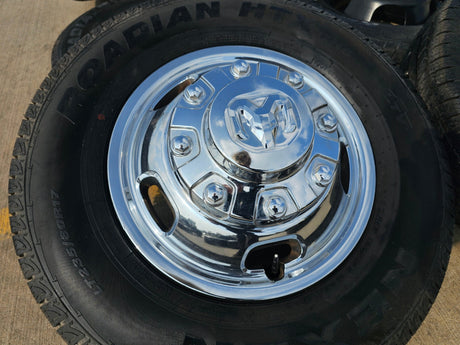 17" Dodge Ram 3500 Dually Laramie 8x200 wheels rims 2703 2704 OEM 2024 2025 NEW Texas Truck Tire