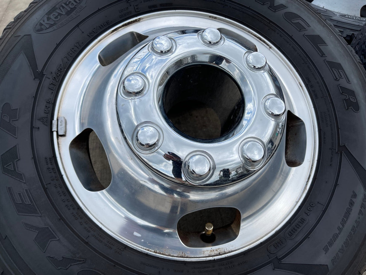 17" Ford F-350 Dually OEM 10477 10478 rims wheels 2023 2024 2025 GOODYEAR Texas Truck Tire
