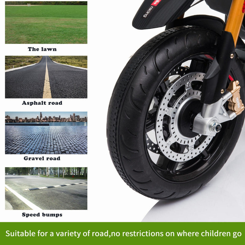 TOBBI 12V Aprilia Licensed Electric Dirt Bike for Kids - Perfect Xmas Gift!