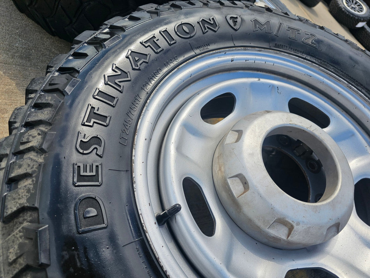 17" Ford F-250 F-350 OEM 3828 wheels rims tires FIRESTONE DESTINATION M/T2 Texas Truck Tire