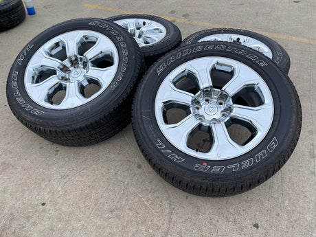 20" Dodge Ram 1500 OEM Laramie CHROME 2679 wheels rims 2023 2024 2025 2026 Texas Truck Tire