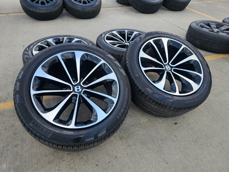 21" Bentley Bentayga OEM wheels rims black Mulliner Continental Flying Spur GT Texas Truck Tire