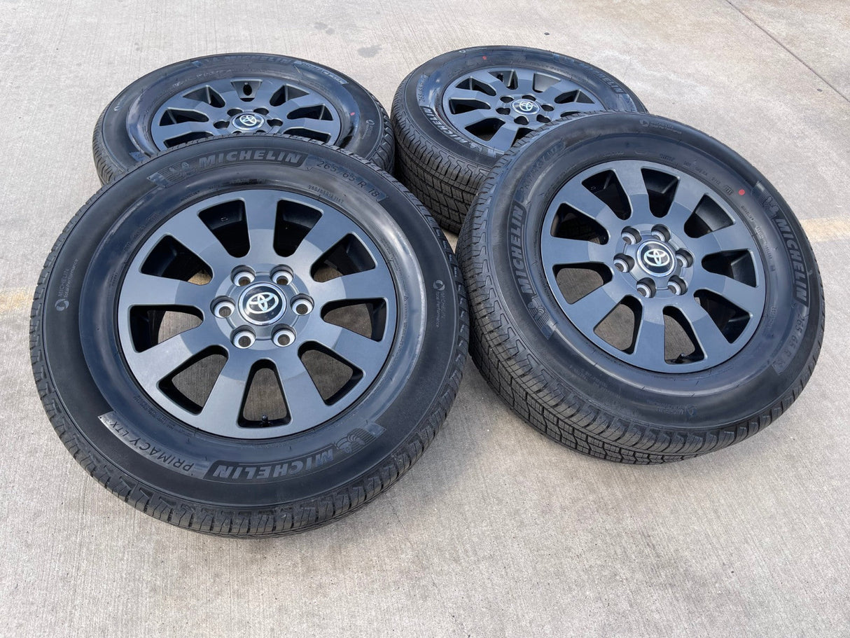 18" Toyota Land Cruiser OEM TRD wheels rims 95952 Tundra Sequoia MICHELIN NEW Texas Truck Tire