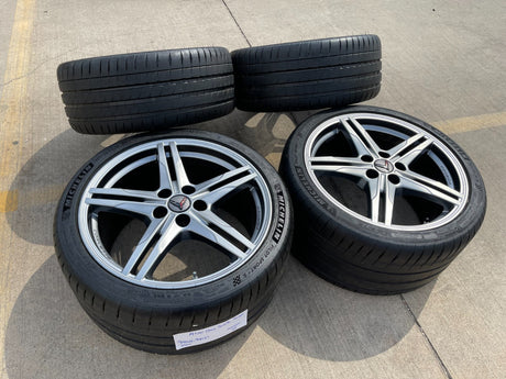 19" + 20" Chevy Corvette Z06 C8 OEM FORGED 94027 94028 wheels rims 2024 2026 Texas Truck Tire