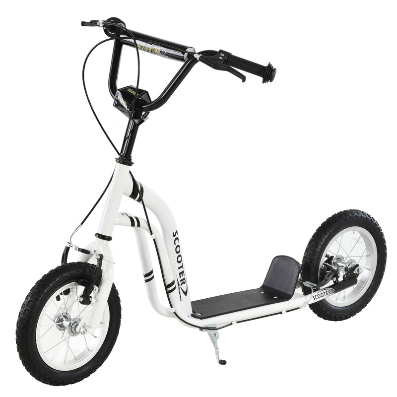 Youth Scooter with 12-Inch Inflatable Front Wheel and Dual Front & Rear Caliper Brakes