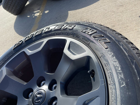 20" Dodge Ram 1500 OEM Laramie Black 2680 wheels rims 2022 2023 2024 2025 2026 Texas Truck Tire