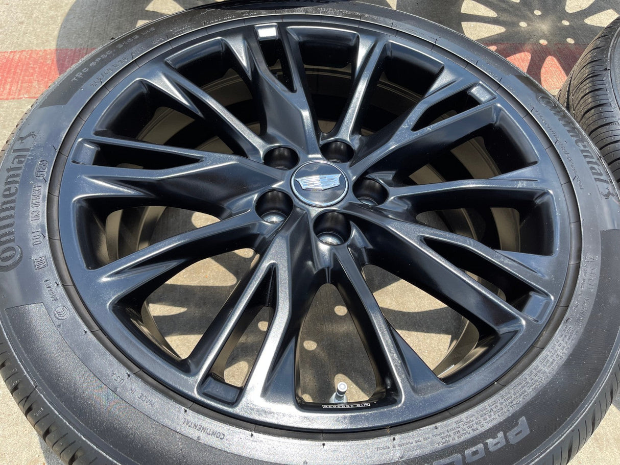 20" Cadillac XT4 OEM black wheels rims tires 2023 2024 2025 2026 NEW Texas Truck Tire