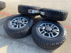 18" GMC Sierra AT4X Chevy Silverado 2500 3500 OEM 5949 wheels rims FALKEN NEW Texas Truck Tire