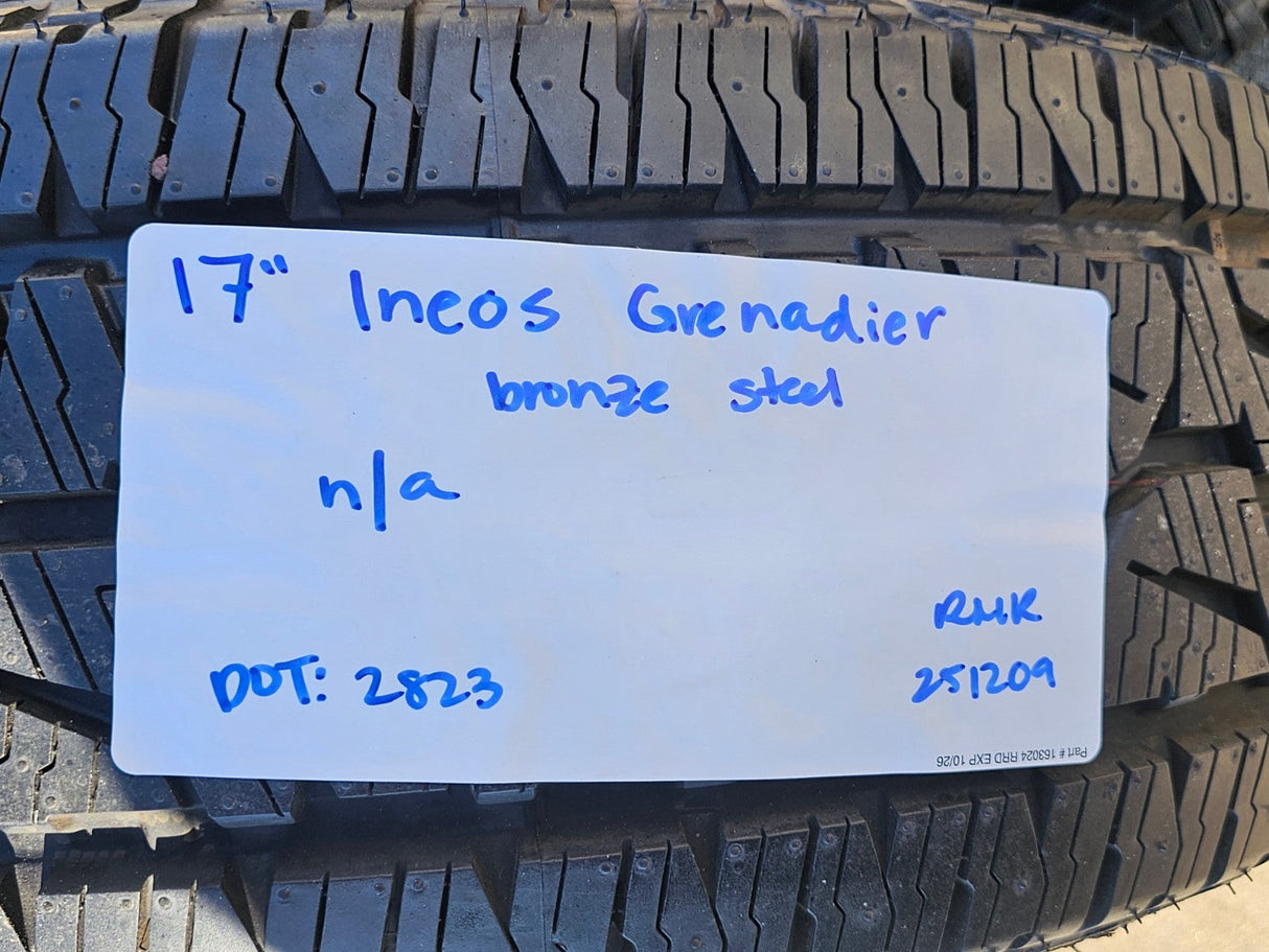 17" INEOS Grenadier OEM steel wheels rims BRONZE 2024 2025 2026 2027 NEW Texas Truck Tire