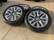 22" GMC Yukon Chevy Tahoe Escalade OEM 95513 14134 wheels rims BRIDGESTONE NEW Texas Truck Tire