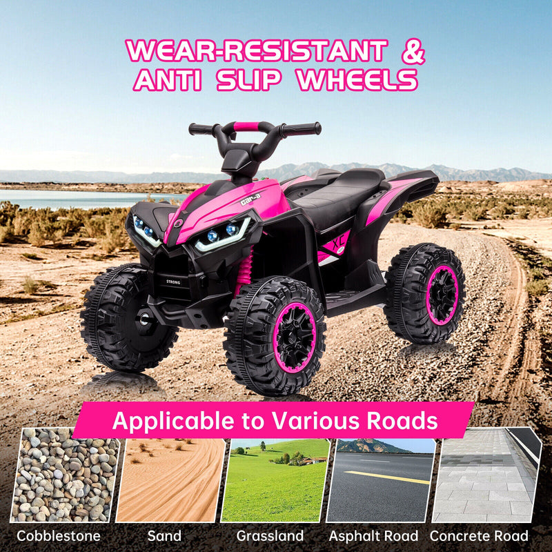 Electric 4-Wheels Car Truck ATV for Kids Ages 3+: 12V Battery Powered Ride On Toy