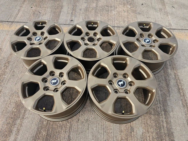 (5) 17" Ford Bronco wheels rims 10384 OEM Ranger BRONZE 2023 2024 2025 2026 NEW Texas Truck Tire