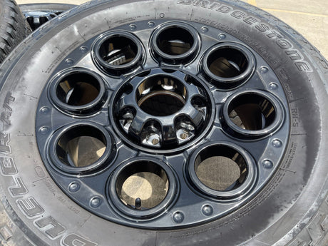 20" Ford F-250 F-350 OEM black TREMOR wheels rims 10299 10484 tires Texas Truck Tire