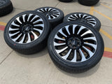 22" Lincoln Navigator OEM rims wheels 10499 95383 Black Label 2024 2025 2026 Texas Truck Tire