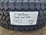 17" Ford Bronco HERITAGE Stroppe Edition 10463 OEM wheels rims white 2025 2026 Texas Truck Tire