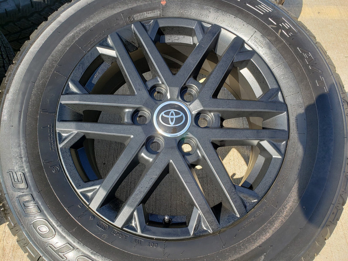 18" Toyota Tundra TRD OEM wheels rims 75281 black Sequoia LX600 2025 2026 NEW Texas Truck Tire